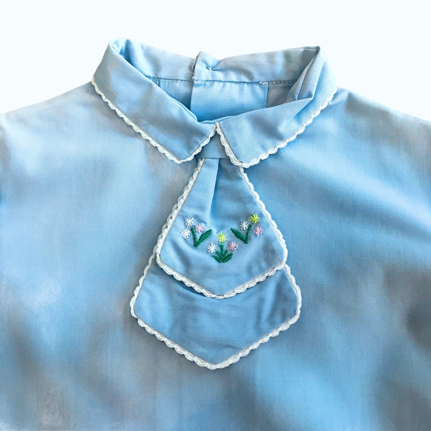 Load image into Gallery viewer, Vintage 60s Baby Blue Pleated Dress French Made 6-9 Months
