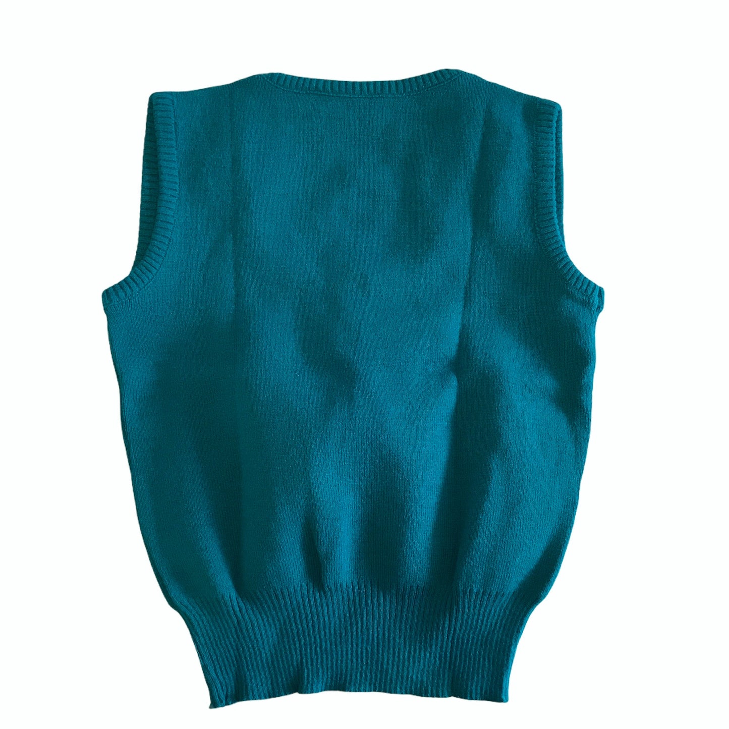 Vintage 1960's Knitted Vest British Made 8-10 and 10Y+