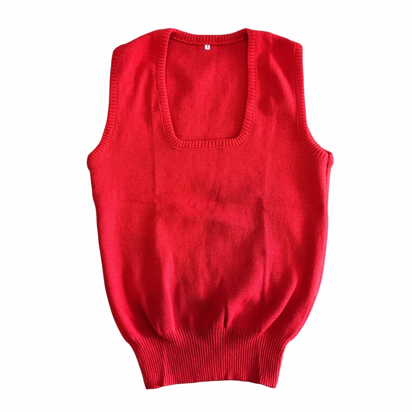 Vintage 1960's Knitted Vest British Made 8-10 and 10Y+