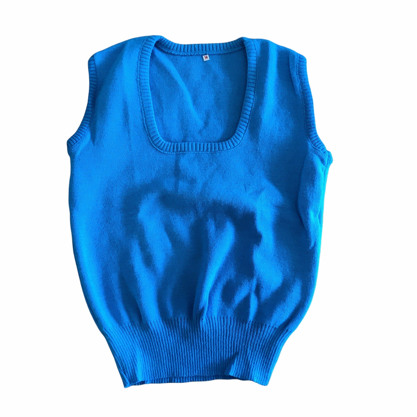 Vintage 1960's Knitted Vest British Made 8-10 and 10Y+