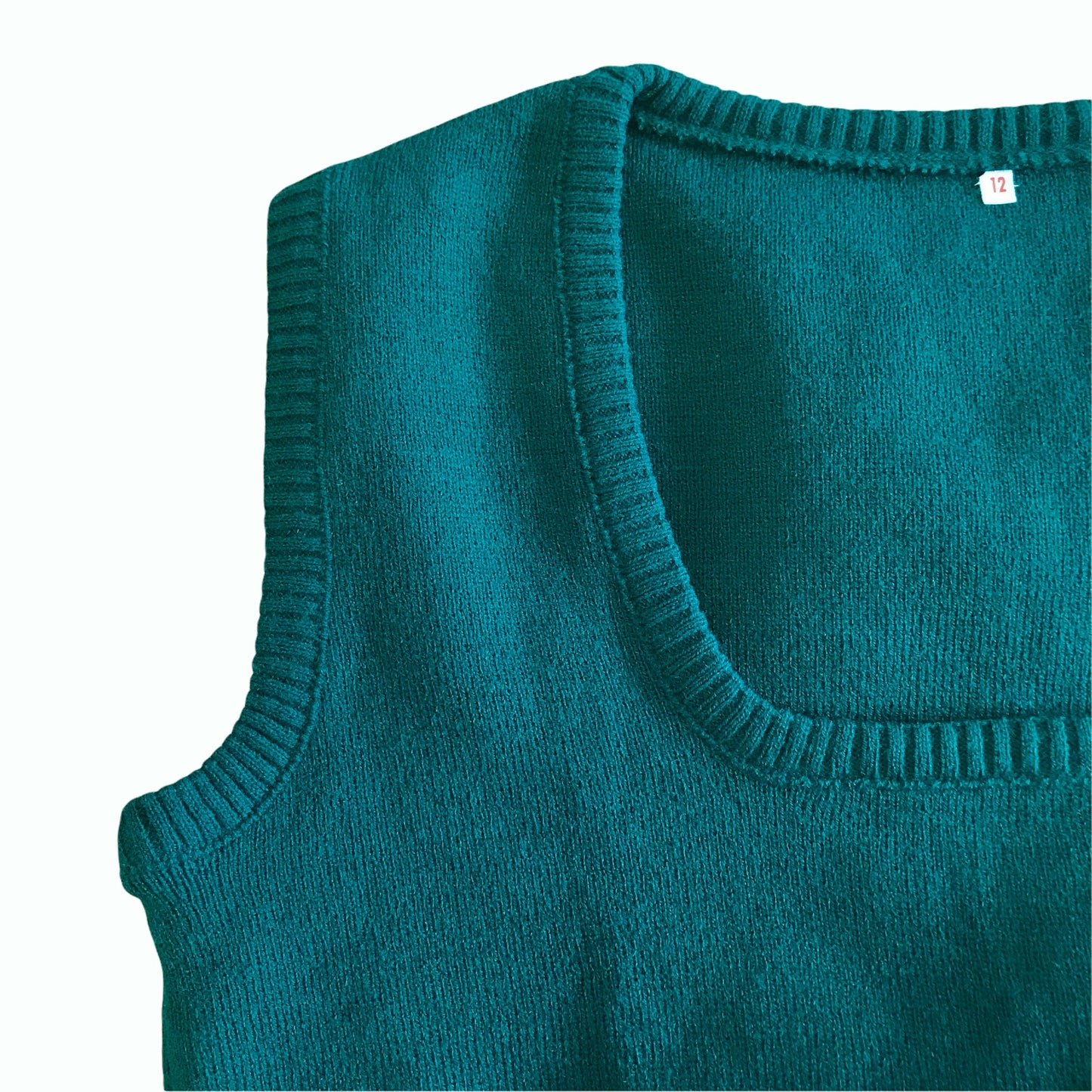 Vintage 1960's Knitted Vest British Made 8-10 and 10Y+