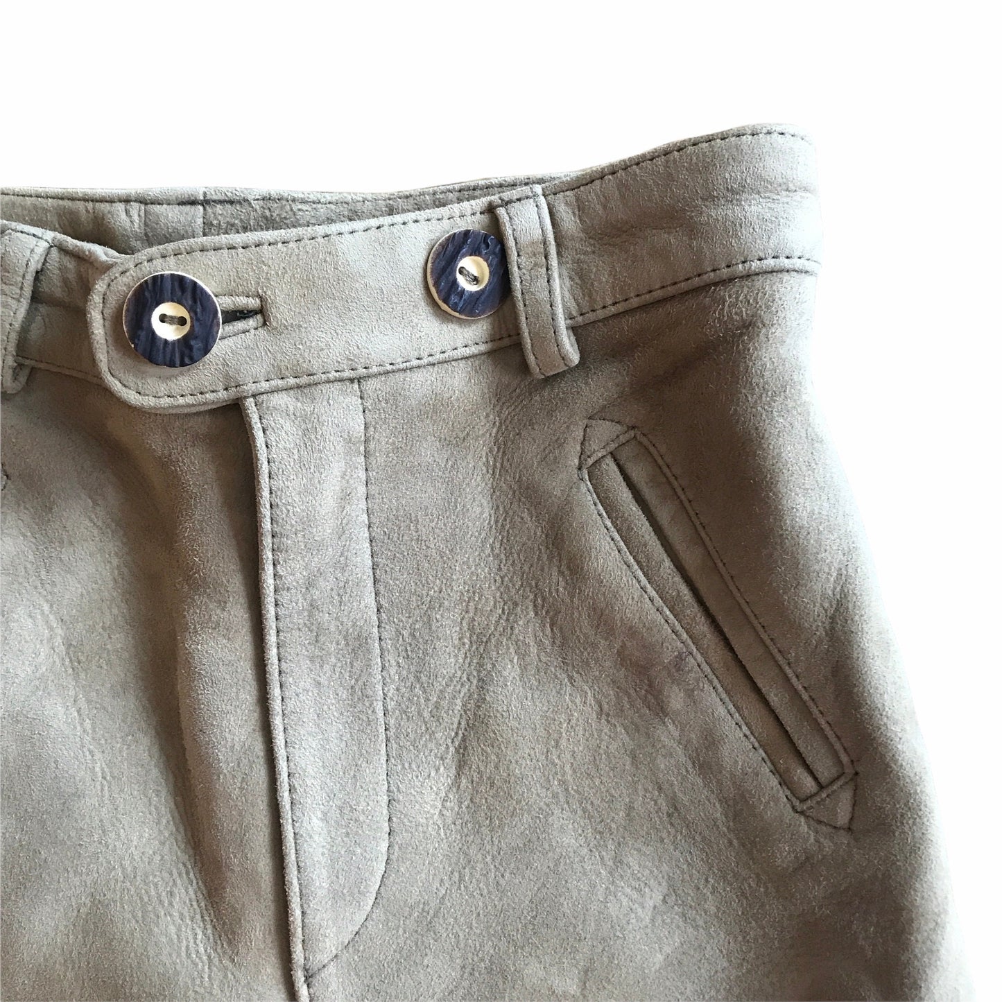 Load image into Gallery viewer, Vintage 1970&amp;#39;s Austrian Children&amp;#39;s Lederhausen Leather Trousers  5-6 Years
