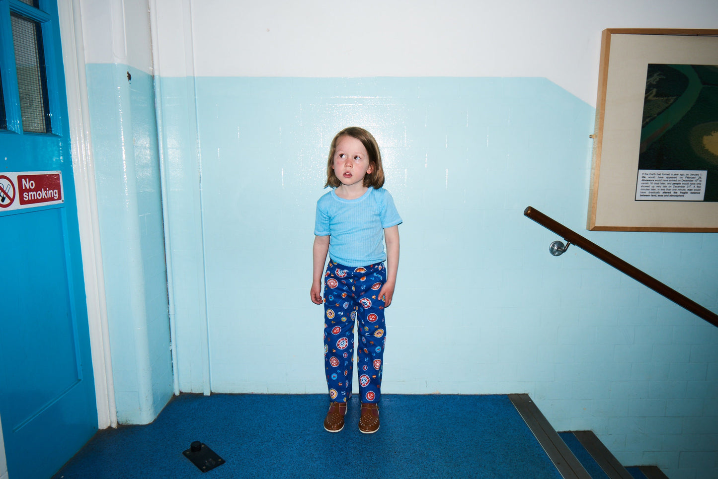 Vintage Deadstock  60s 70s Navy Nautical Printed Bell Bottoms 18-24M, 2-3 and 3-4Y