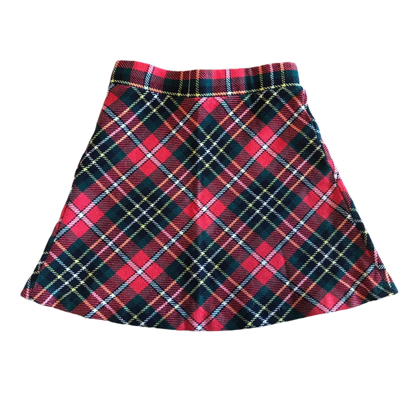 Vintage 70s Tartan  Plaid Skirt French Stock 3-4Y