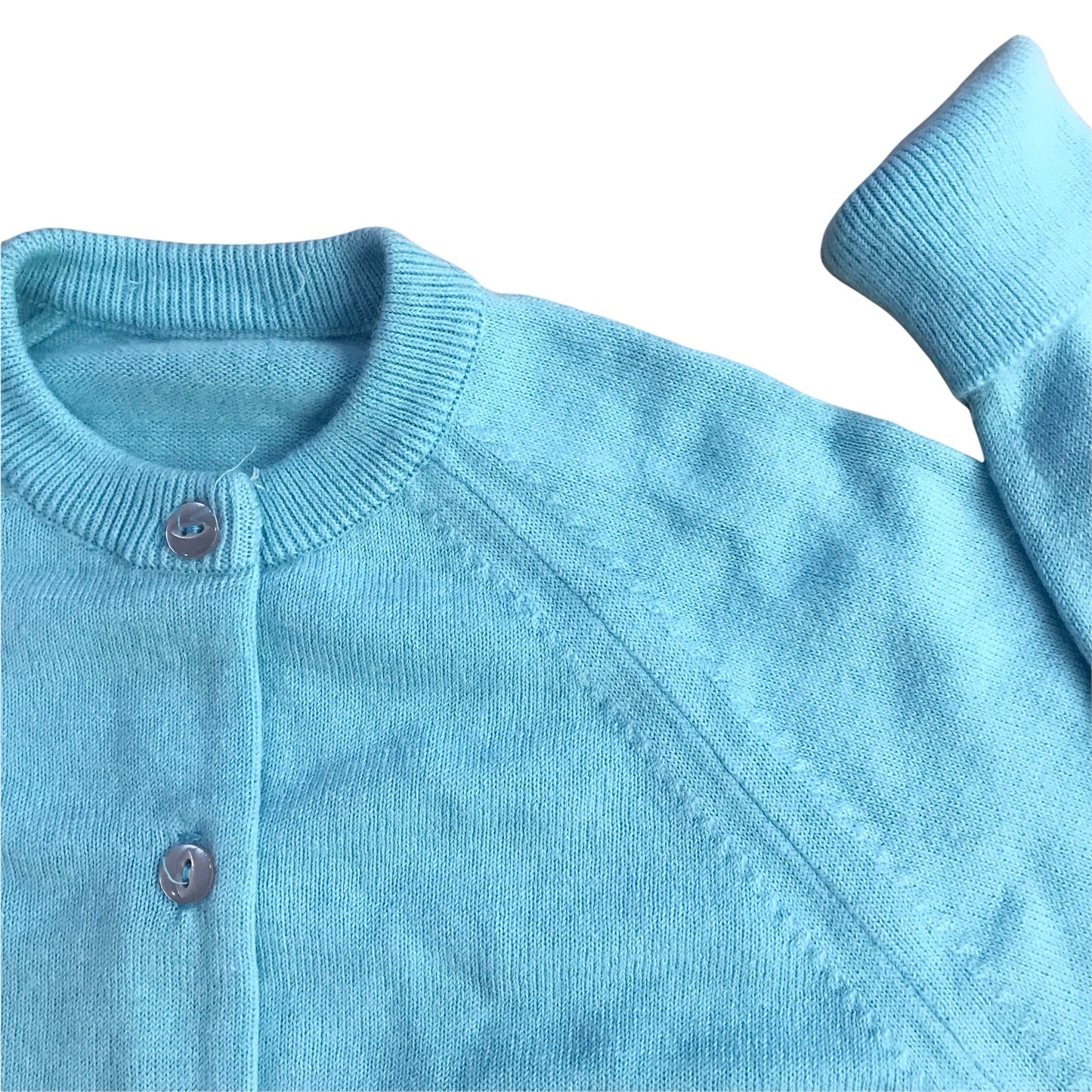 Vintage 1960's Blue Soft Cardigan 8-10Y