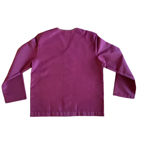 Vintage 1960s Dark Red  School Nylon Shirt / Blouse  8-10Y