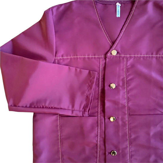 Vintage 1960s Dark Red  School Nylon Shirt / Blouse  8-10Y