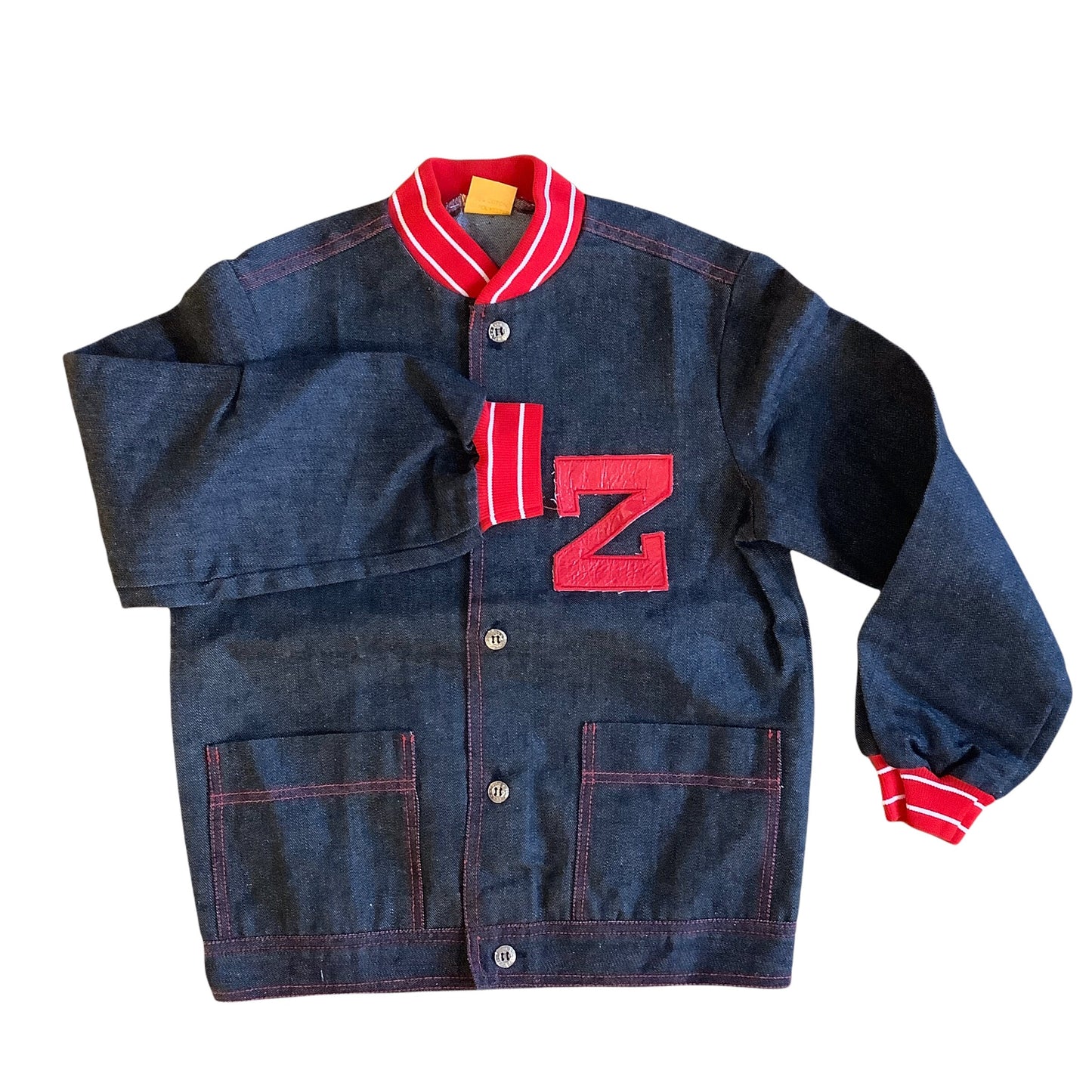 1970's "Z" Denim Varsity Jacket 5-6Y