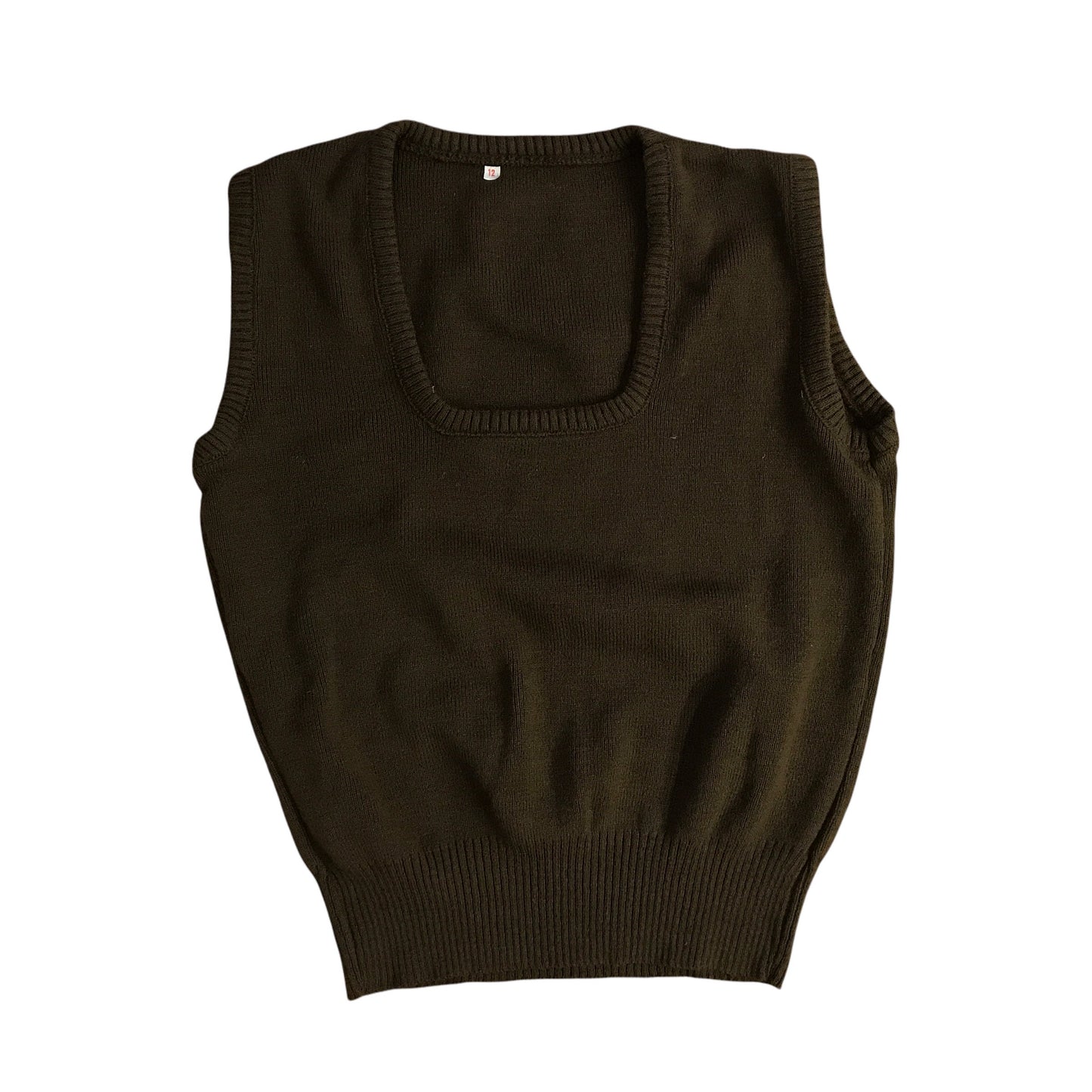 Vintage 1960's Knitted Vest British Made 8-10 and 10Y+