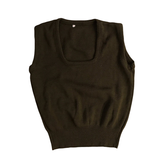 Vintage 1960's Knitted Vest British Made 8-10 and 10Y+
