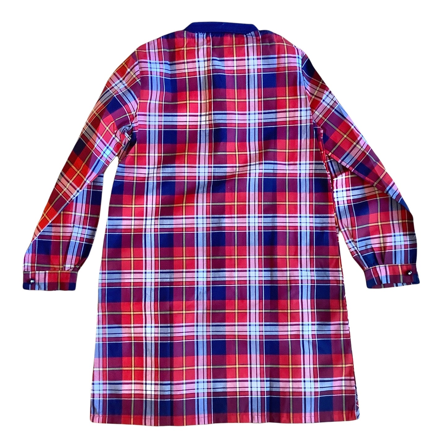 Vintage 1960's Red/Blue Tartan Check Dress / Blouse  / 10-12Y