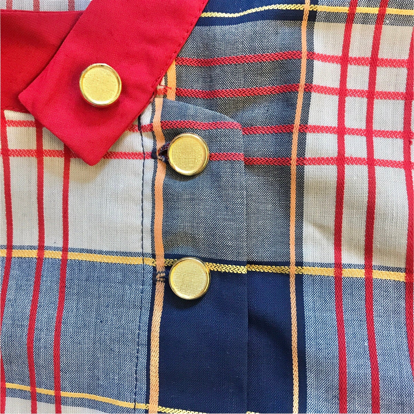 Vintage 1960's Check Dress / Blouse  / 10-12Y