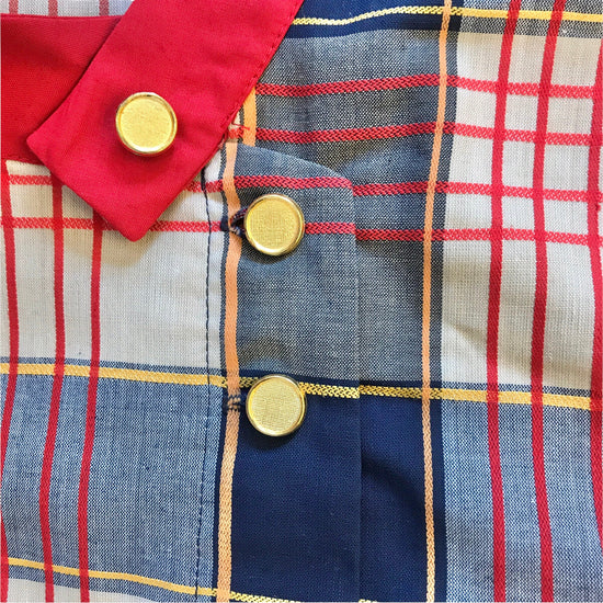 Vintage 1960's Check Dress / Blouse  / 10-12Y