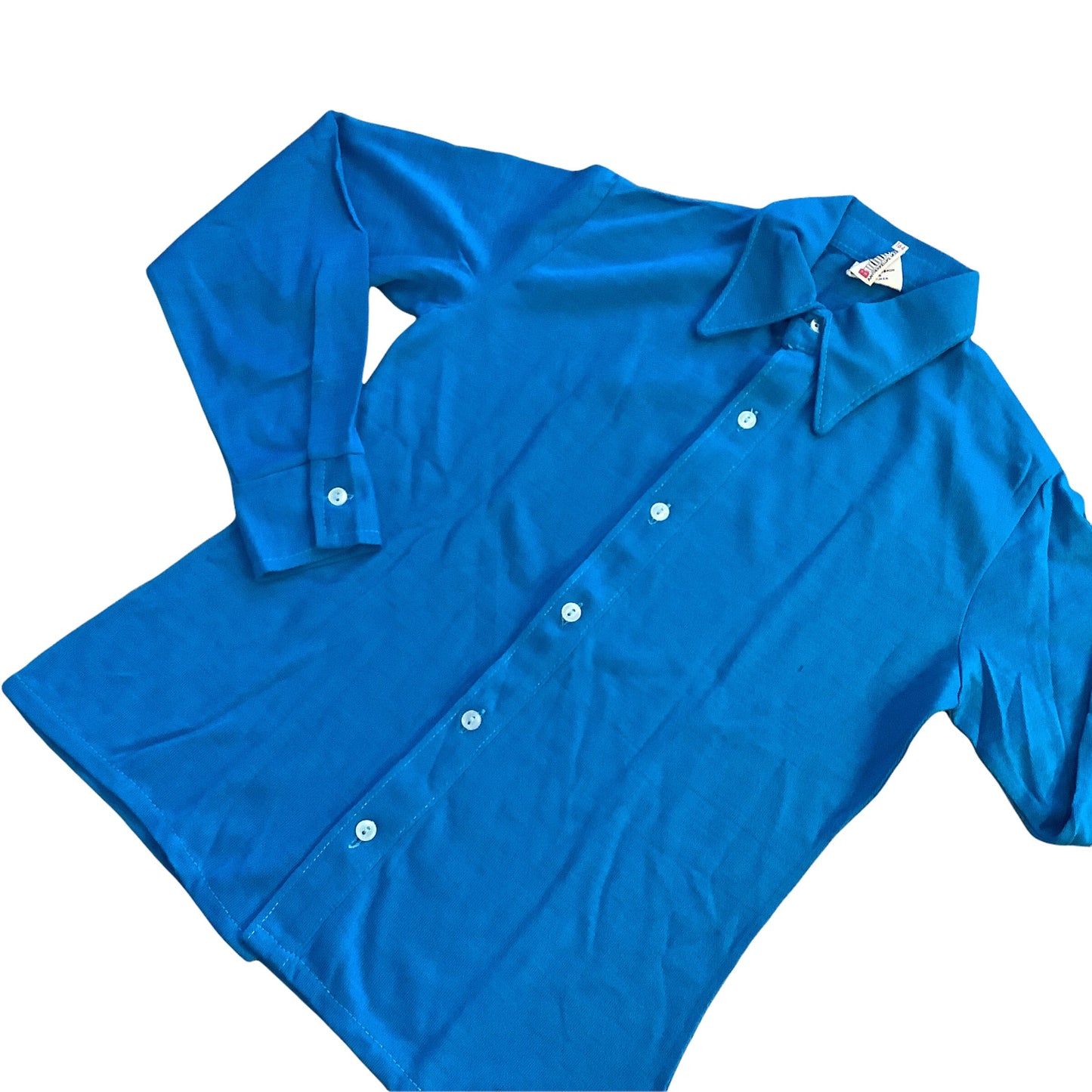 Vintage 1970's Children's Blue Shirt  5-6Y