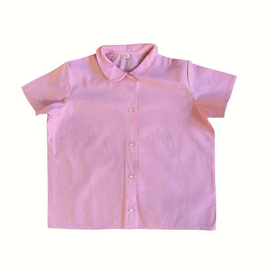 Vintage 1960s Pink Peter-Pan Collar Shirt 8-10Y