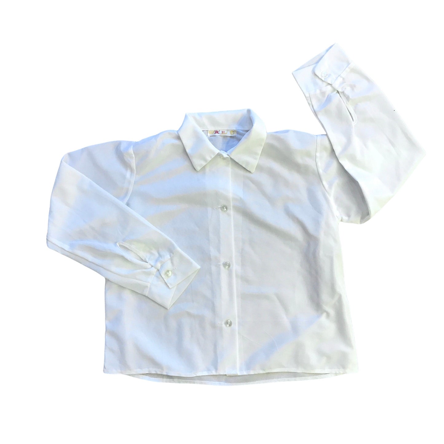Vintage 1970's White Shirt / 8-10Y