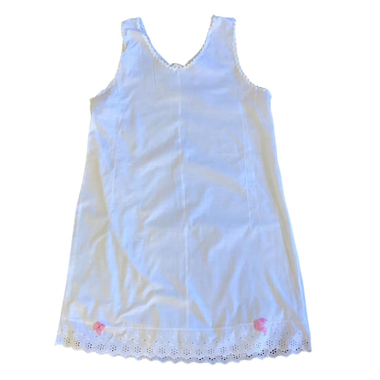 Vintage 1960s White Cotton Petticoat 6-8Y