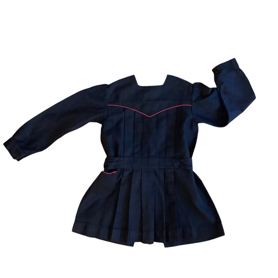 Vintage 1960's Children Black Dress/Blouse Made in France / 5-6Y