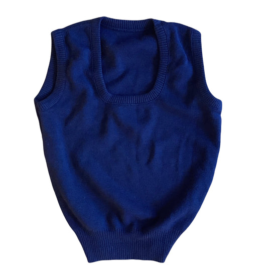Vintage 1960's Knitted Vest British Made 8-10 and 10Y+