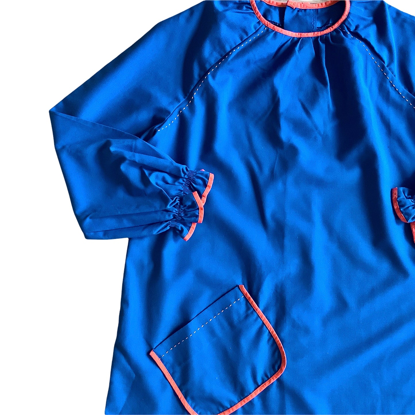 French Vintage 1960's Blue Dress / Blouse / 6-8Y