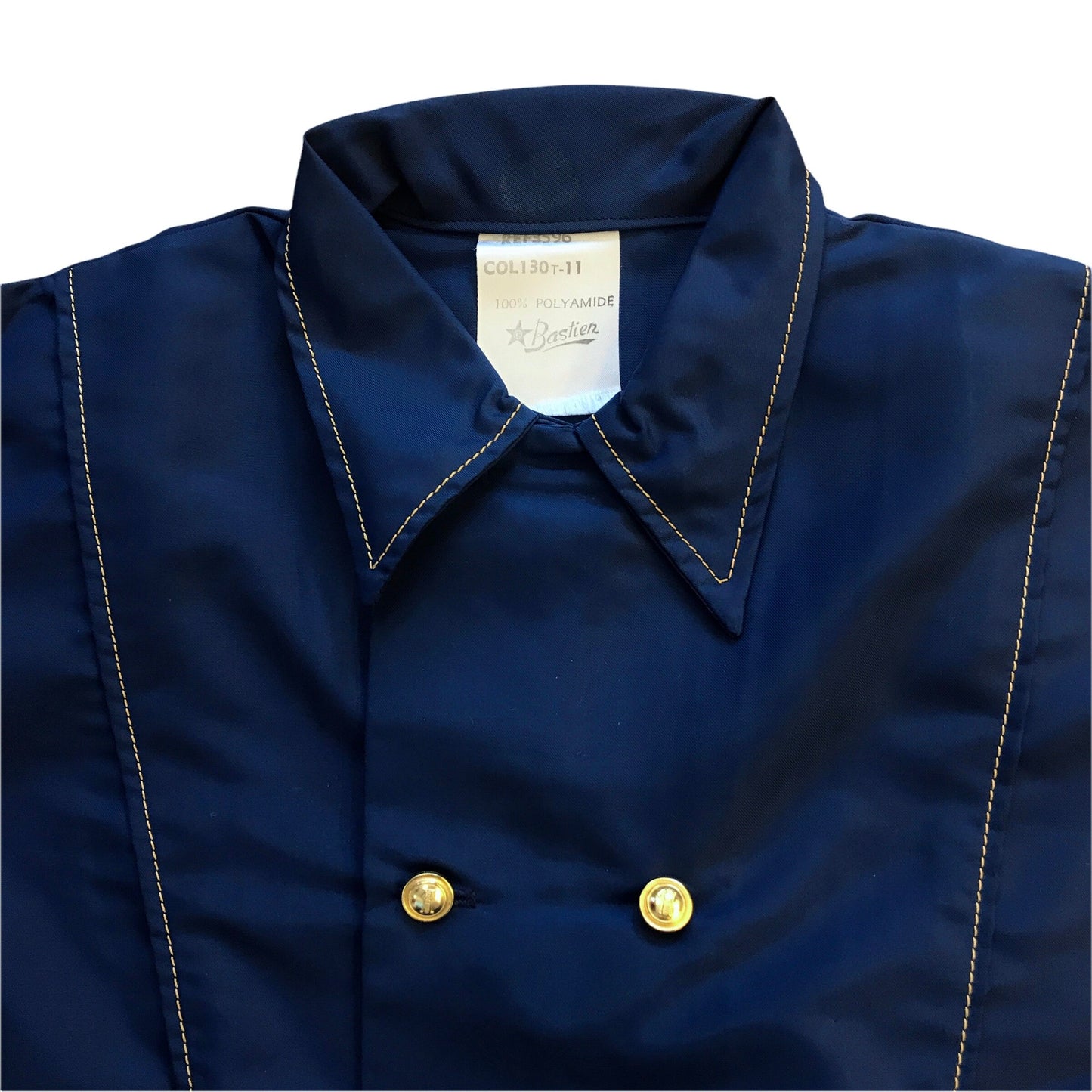Vintage 1960's Navy Nylon Overshirt / Blouse / 10-12Y