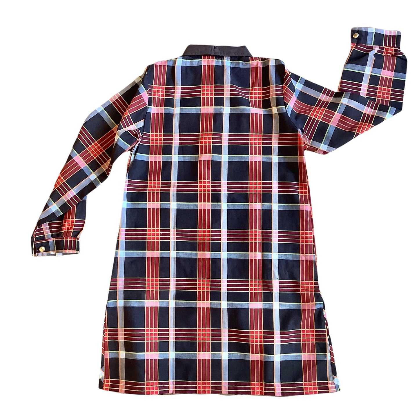 Vintage 1960's Brown Check Dress / Blouse  / 10-12Y