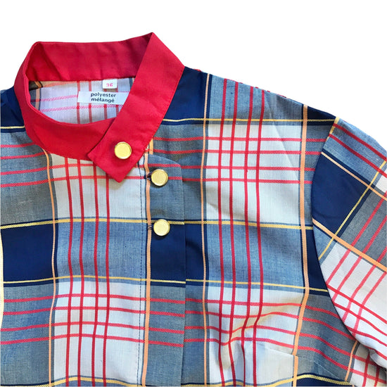 Vintage 1960's Check Dress / Blouse  / 10-12Y