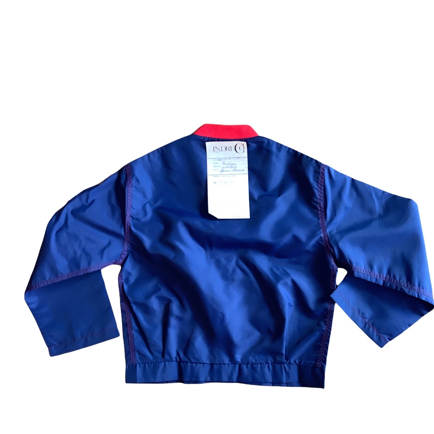 French Vintage 1960s Blue "Ford" Nylon Overshirt /  6-8Y