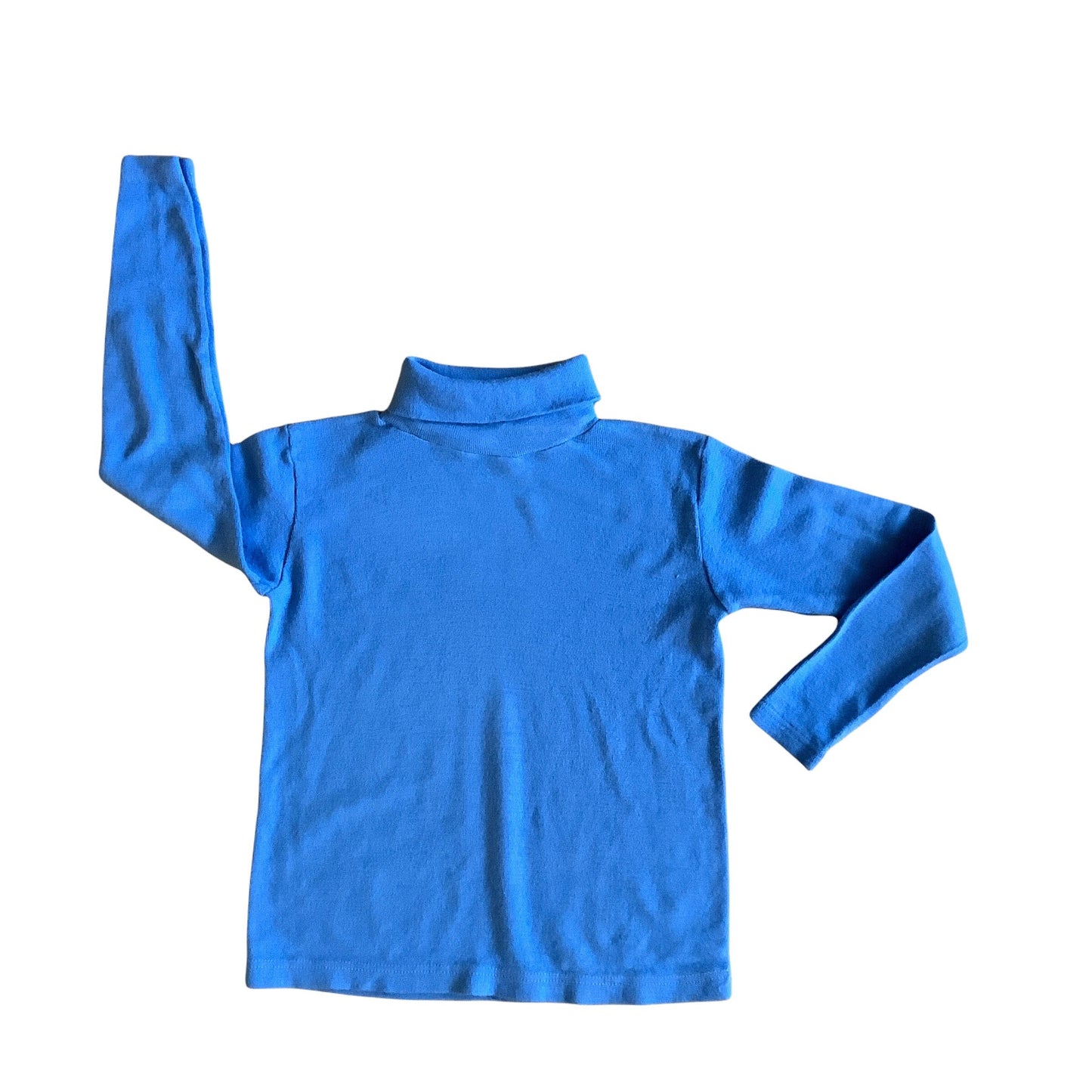 Vintage 1970's Blue Turtleneck 3-4Y