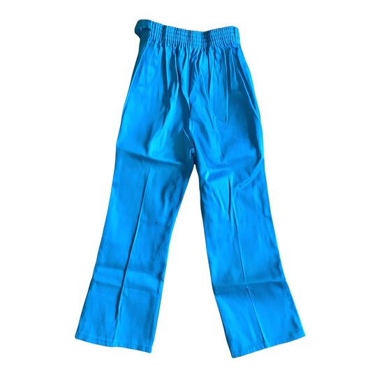 Vintage 60s Turquoise Blue Flare Trousers / 4-5Y
