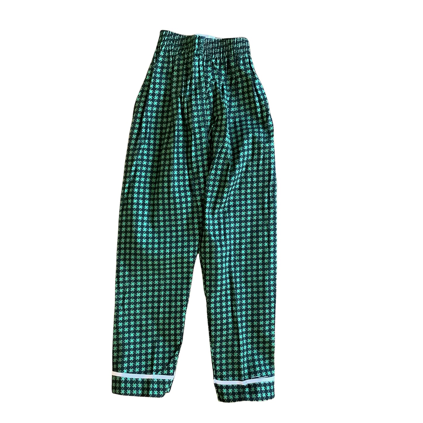 Load image into Gallery viewer, Vintage 60s Green Houndstooth Trousers /  5-6Y
