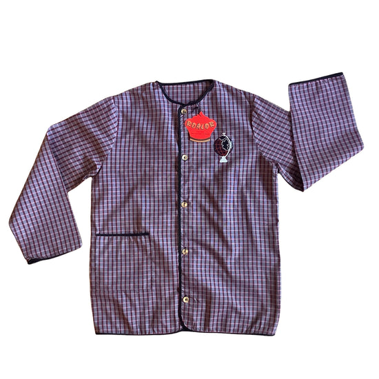 Vintage 1960s Check Shirt / Blouse French Made 10-12 Years