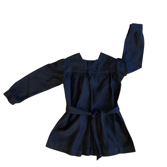 Vintage 1960's Children Black Dress/Blouse Made in France / 5-6Y