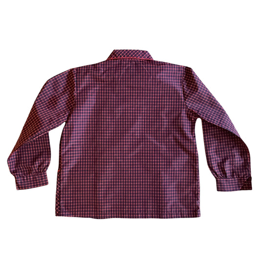Load image into Gallery viewer, French Vintage 1960&amp;#39;s Black/Red Nylon School Blouse / Shirt /  5-6 Years
