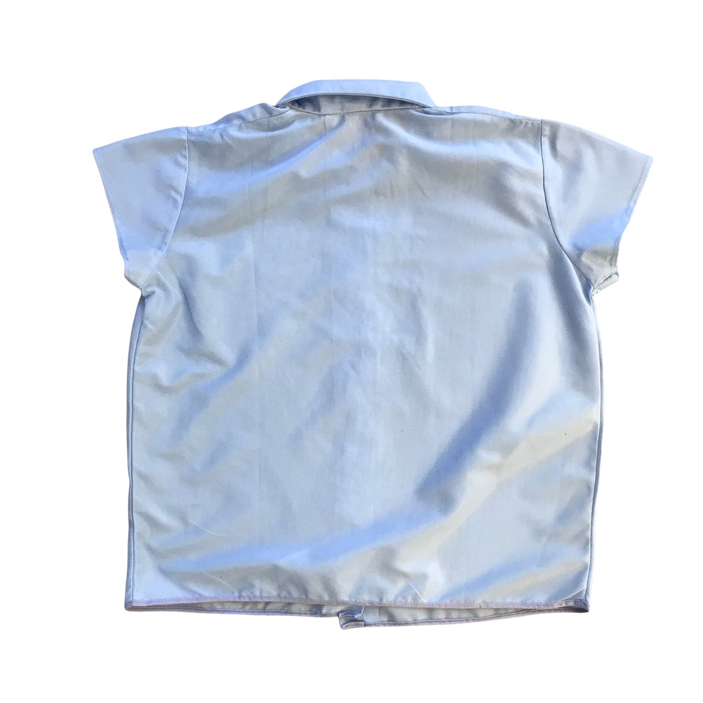 Vintage 1960's Nylon Blue Shirt  / 10-12Yrs