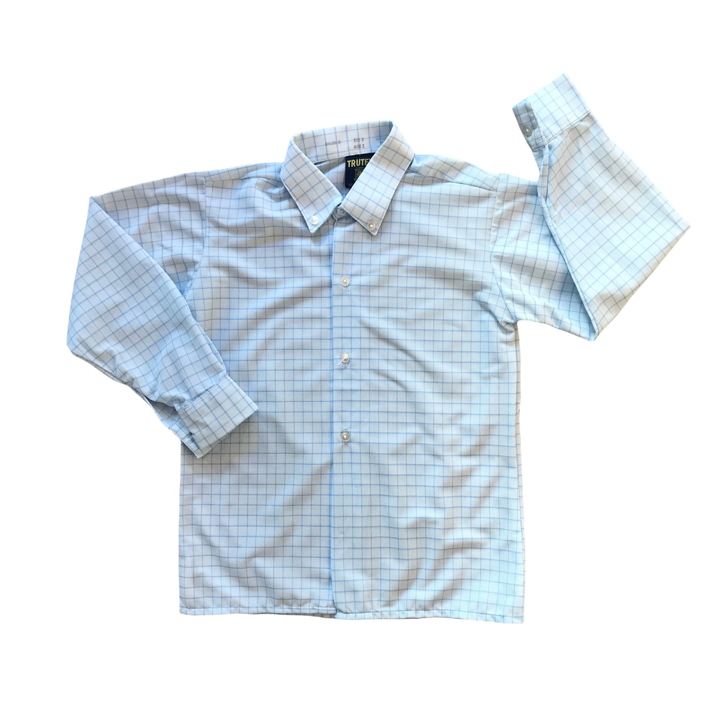 Vintage 1970's Nylon Blue Shirt / 6-8Y