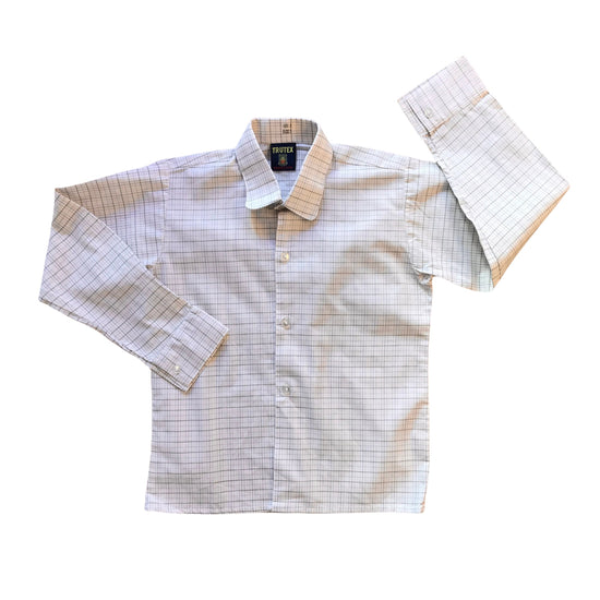 Vintage 1970's Check Button Down  Shirt  / 5-6Y