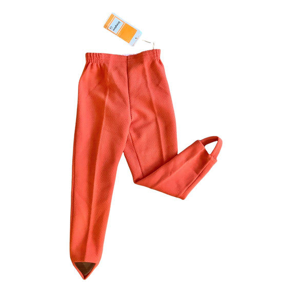 Vintage 1960's Orange Stirrup Pants / 5-6Y