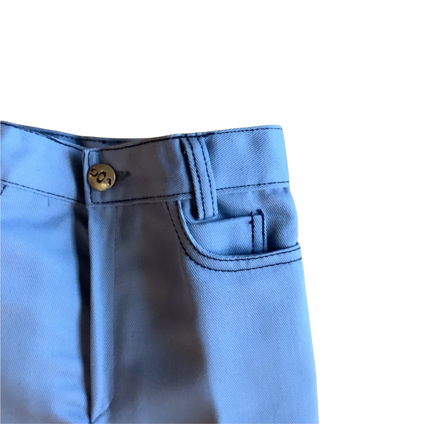 Vintage 70s Blue Denim Trousers /  5-6Y
