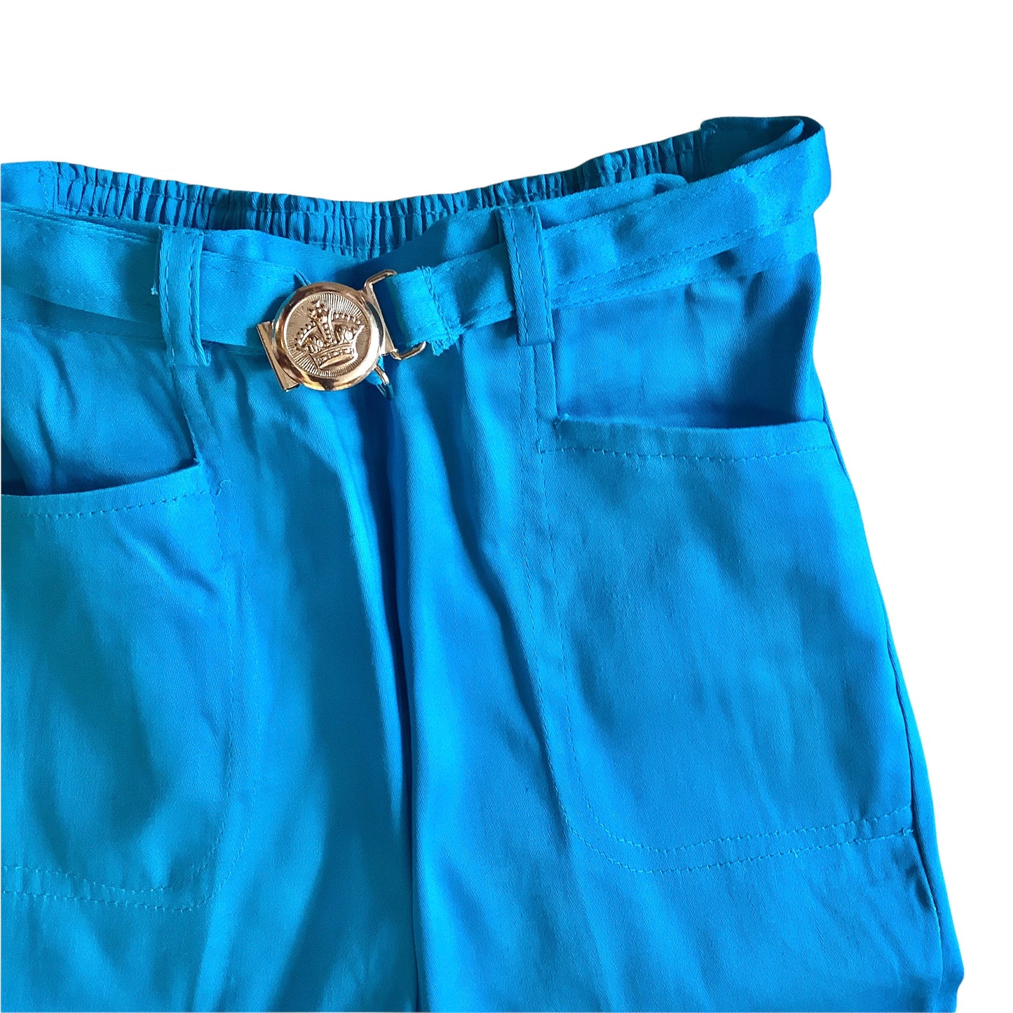 Vintage 60s Turquoise Blue Flare Trousers / 4-5Y