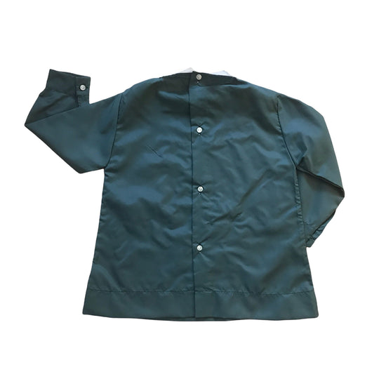 French Vintage 1960's Green School Nylon Blouse / Shirt /  5-6 Years