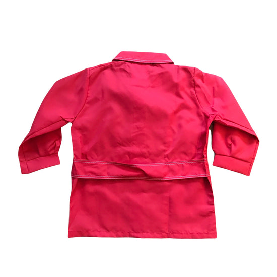 French Vintage 1960's Red School Nylon Blouse / Shirt /  5-6 Years