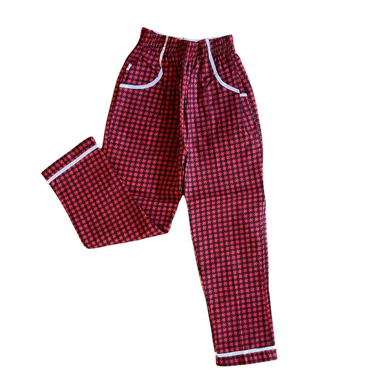 1960s Red Houndstooth Trousers / 3-4Y