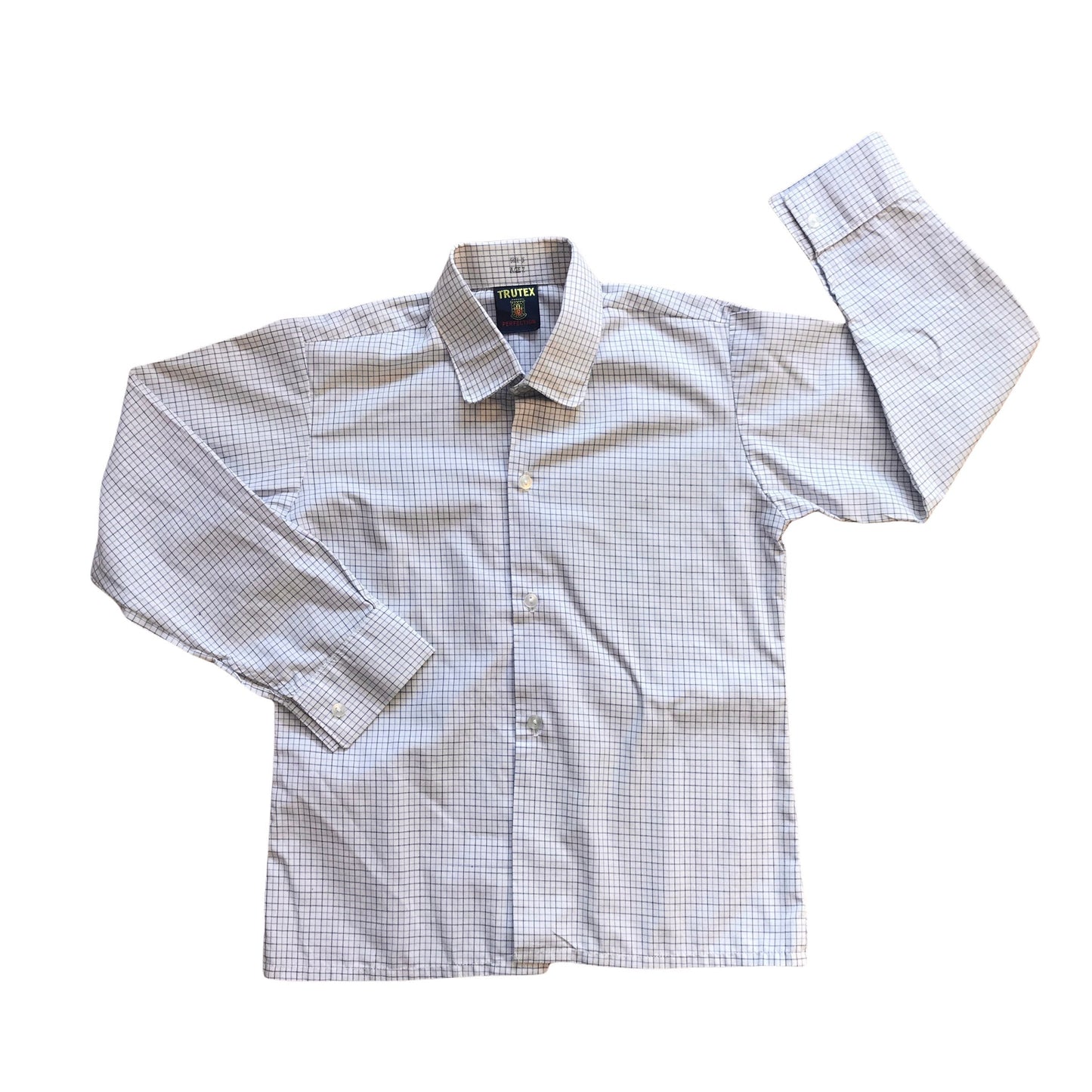 Load image into Gallery viewer, Vintage 1970&amp;#39;s Blue Check  Shirt  / 6-8Y
