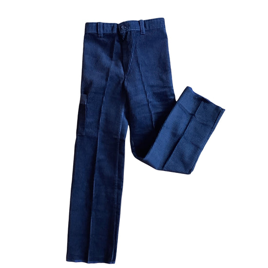 French Vintage 70s Navy Cord Trousers /  5-6Y