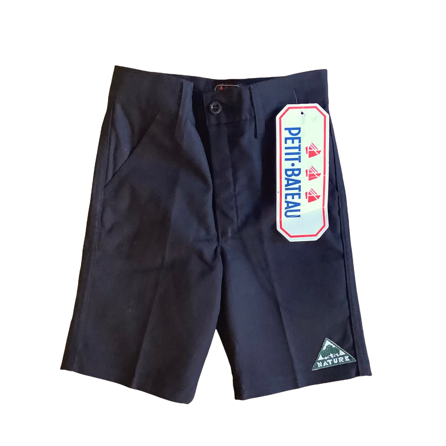 Load image into Gallery viewer, French Vintage 1970&amp;#39;s Black Petit Bateau Shorts / 4-5 Years
