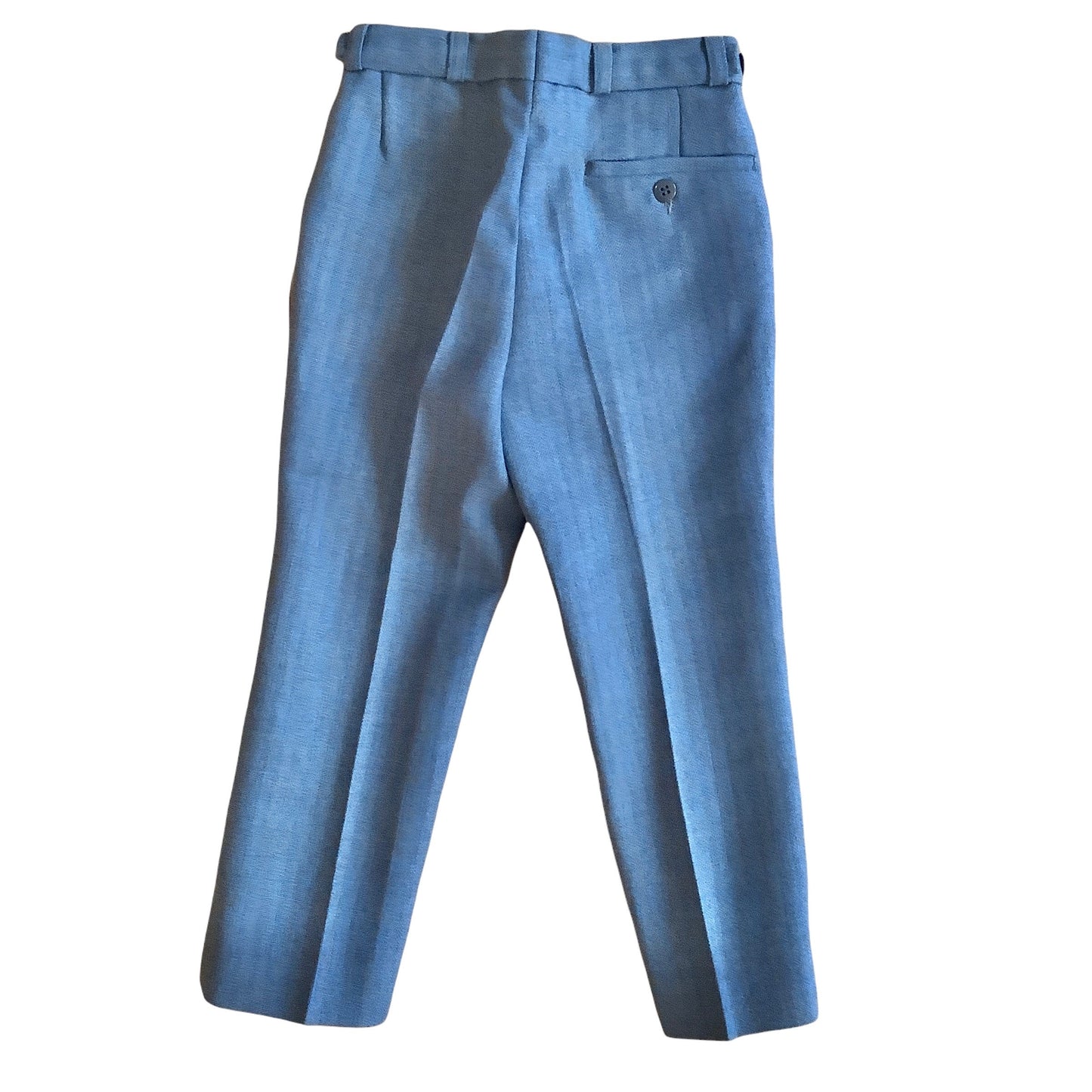 French Vintage 1970s  Blue Flare Trousers /  4-5Y