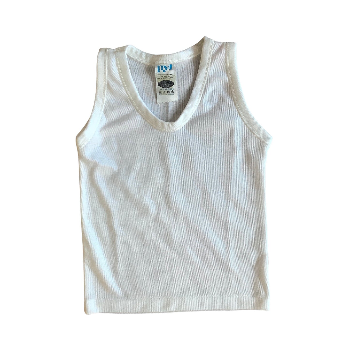 Load image into Gallery viewer, Vintage 1960&amp;#39;s White Tank / Vest Top  / 4-5Y

