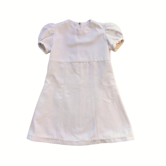 Vintage 1960's White Textured Dress / 4-5Y