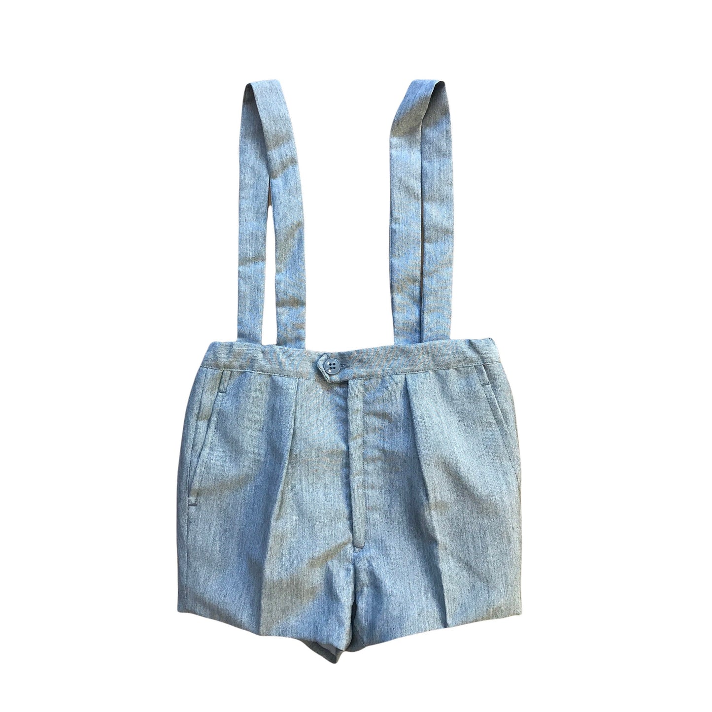 Vintage 1960s Grey Toddler Suspenders Shorts / 3-4Y